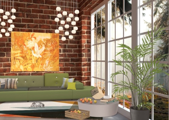S-Light Living Room Design Rendering