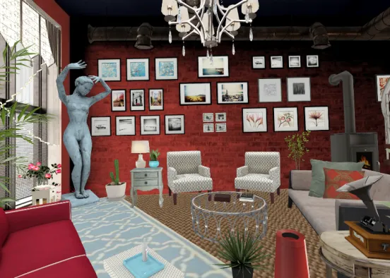 Eclectic living room ideas Design Rendering