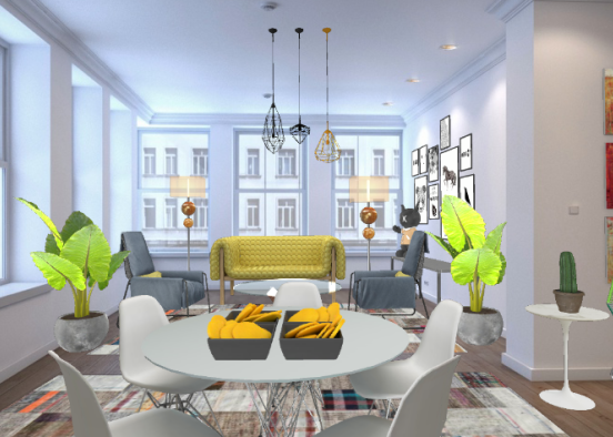 Living room mix & match Design Rendering