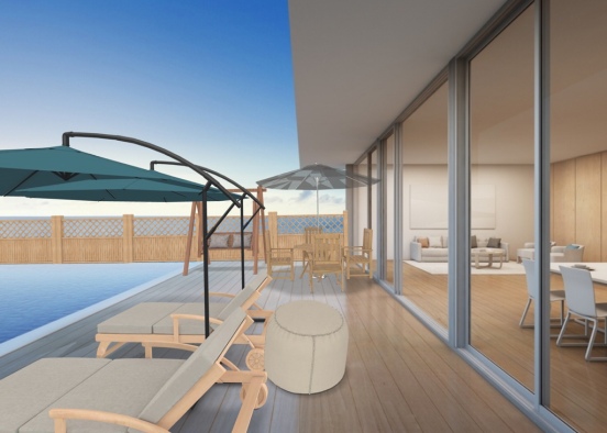 beach house pool Design Rendering