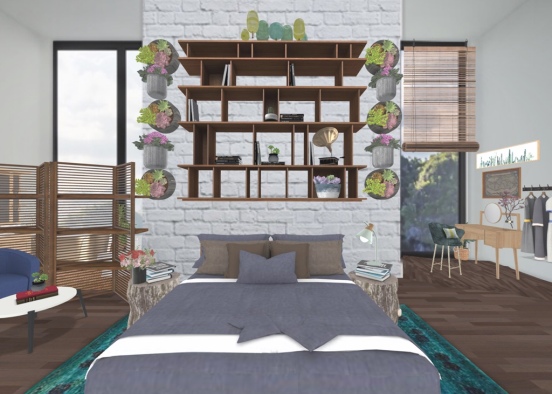 eco bedroom Design Rendering