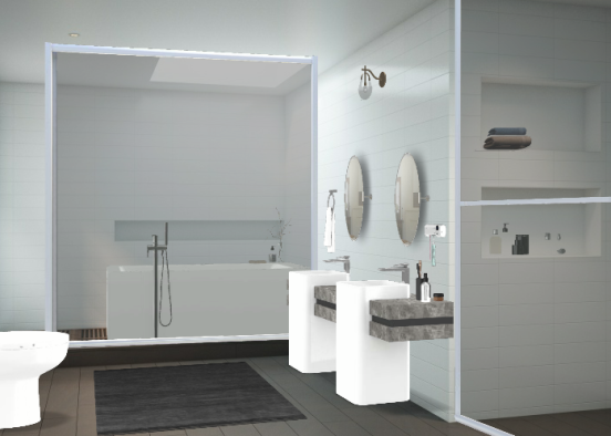 Modern Style Bathroom Design Rendering