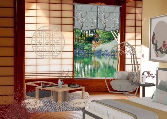 my Chinese bedroom Design Rendering