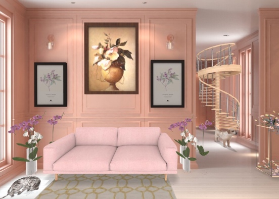pink and gold Design Rendering