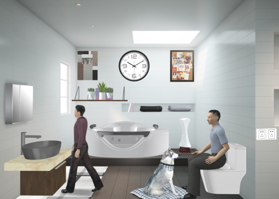 Salle de bain moderne wlh😂😂🍔⚽️🛹🖤🇩🇿💪🇲🇦❤️ Design Rendering