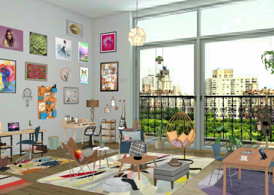 Artist Apartment  Design Rendering