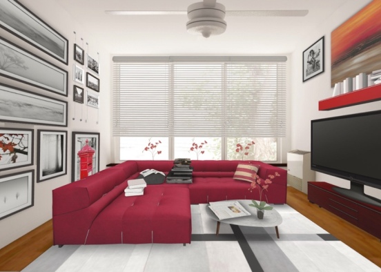 Newspaper Living Room Design Rendering