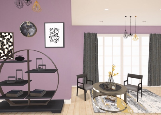 Sleek and Elegant Living Room Design Rendering