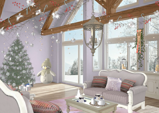Lavender Christmas Design Rendering