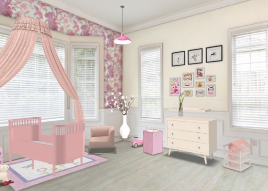 baby girl  bedroom  Design Rendering