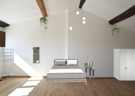 Modern Plant Bedroom  Design Rendering