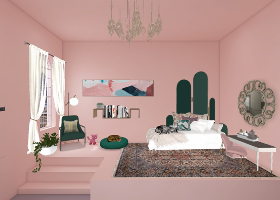Pink room Design Rendering