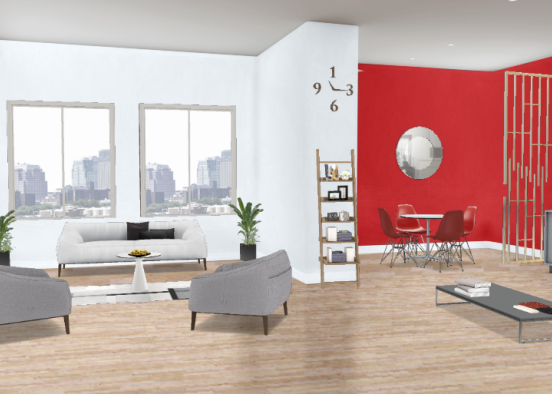 White and red Design Rendering