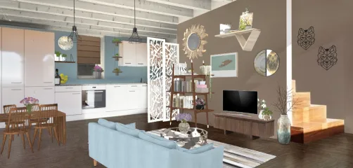 A kitchen with the traditional living room that I normally do... 🤣🤣😍🤗😊😊🌸🌸