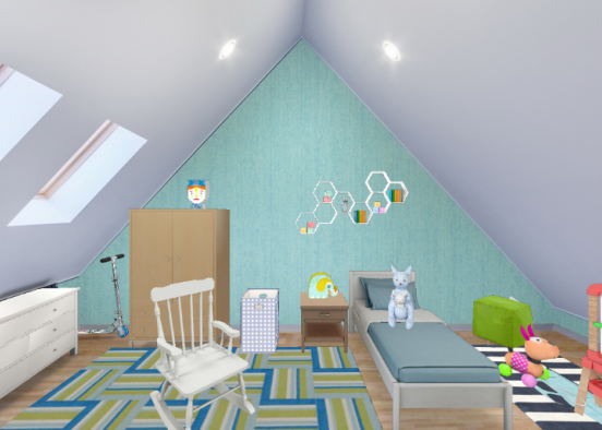 Dormitorio infantil. Design Rendering