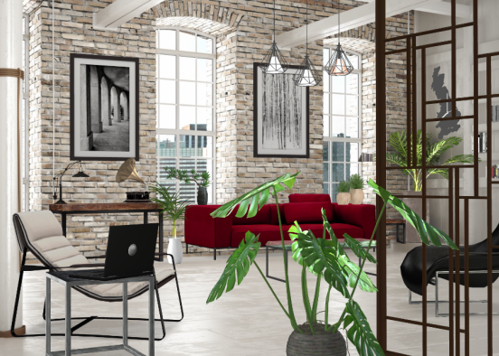Calm living room Design Rendering
