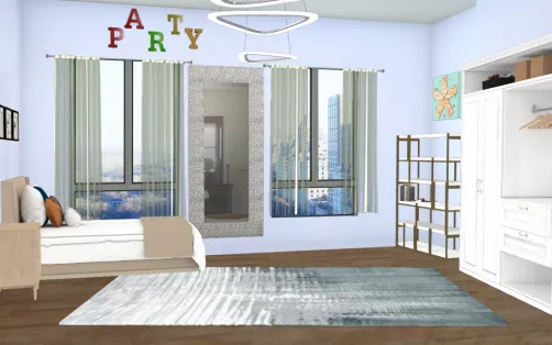 Habitación para adolescente en tonos grises