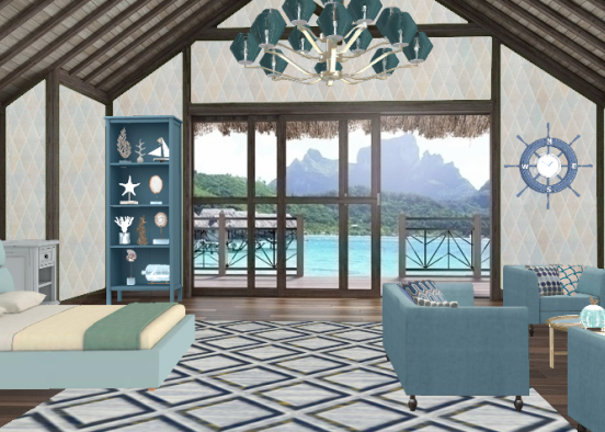 Seaside Hotel Room Design Rendering