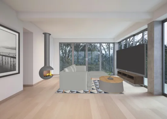 Modern Livingroom  Design Rendering