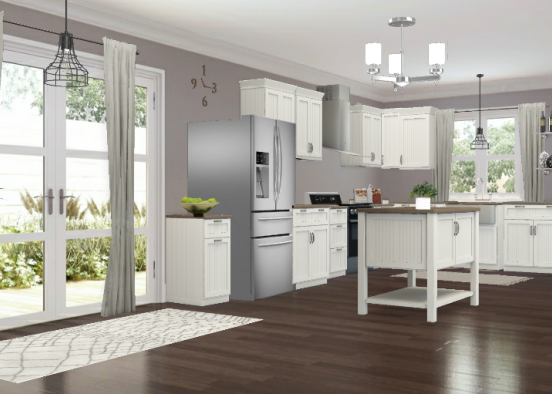 Gray Kitchen  Design Rendering