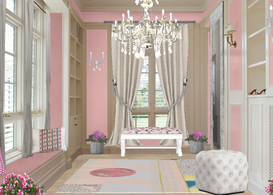 Beautiful pink closet  Design Rendering