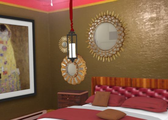 Biarritz Musician's Bedroom Design Rendering