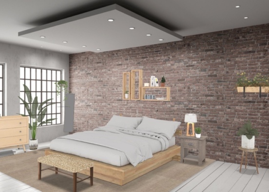 aesthetic bedroom Design Rendering