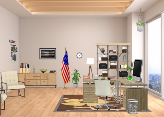 Office in the city Design Rendering