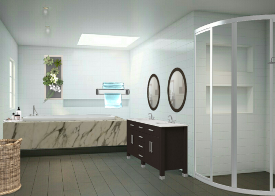 Fancy bathroom Design Rendering