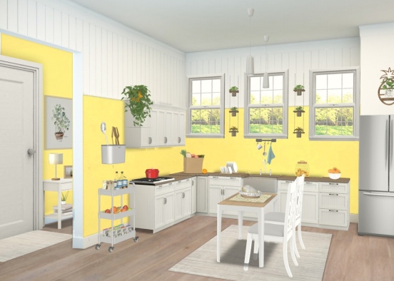Sunny Kitchen Design Rendering