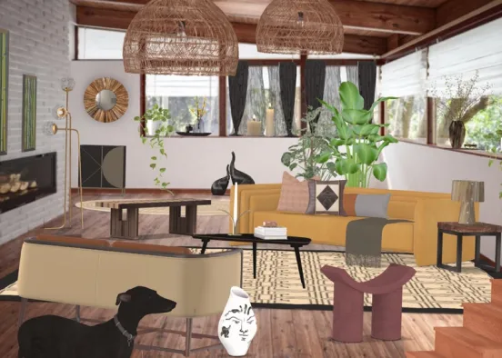 WabiSabi light livingroom 🌿☘️ Design Rendering
