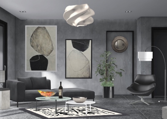 Modern livingroom Design Rendering