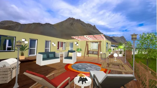 Outside deck
