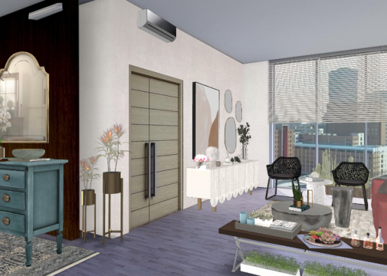 Sala apartamento  Design Rendering