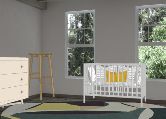 Simple nursery Design Rendering