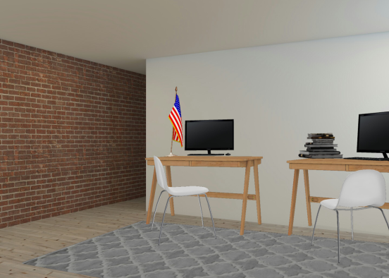 A relaxing office Design Rendering