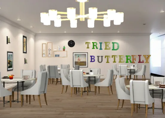 Tried Butterfly🦋🦋 coffee shop 🦋🦋 Design Rendering