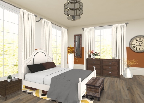 fall bedroom Design Rendering