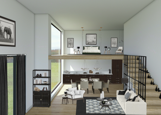 Duplex room Design Rendering
