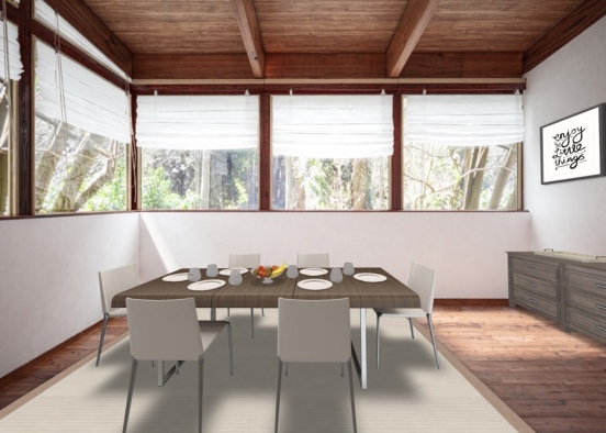 Simple Dining Room Design Rendering