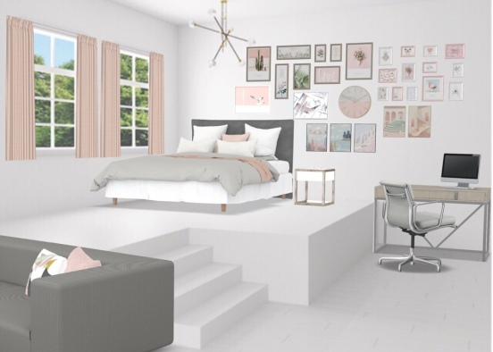 p!nk bedroom! Design Rendering