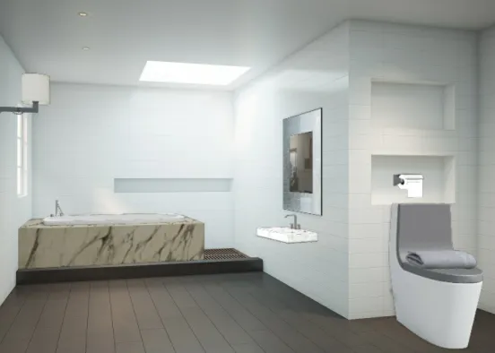 Meu banheiro moderno  Design Rendering
