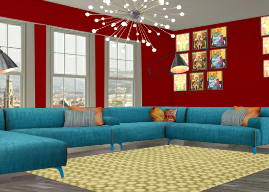 Patricks living room Design Rendering