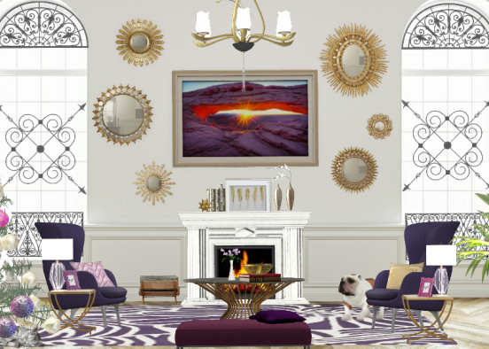 Eclectic Purple Paradise  Design Rendering