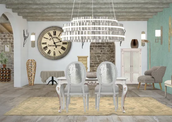 French dining room Design Rendering