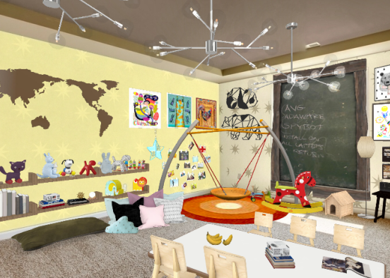 Fun playroom Design Rendering