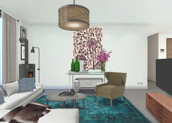 Living room in Israel Design Rendering