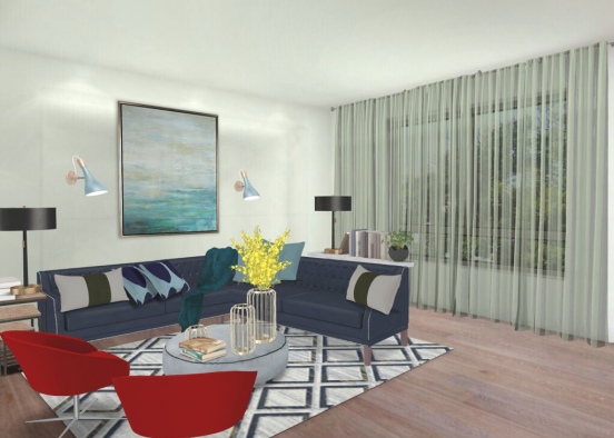 Ronni and Bernie living room first draft Design Rendering
