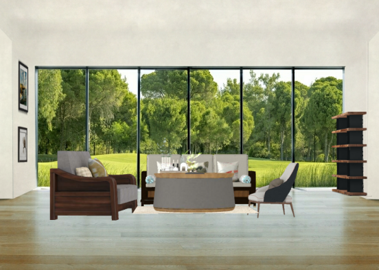 Nature living room Design Rendering