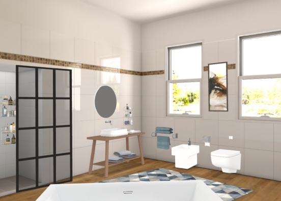 salle de bain cosy  Design Rendering